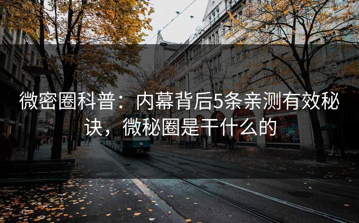 微密圈科普：内幕背后5条亲测有效秘诀，微秘圈是干什么的