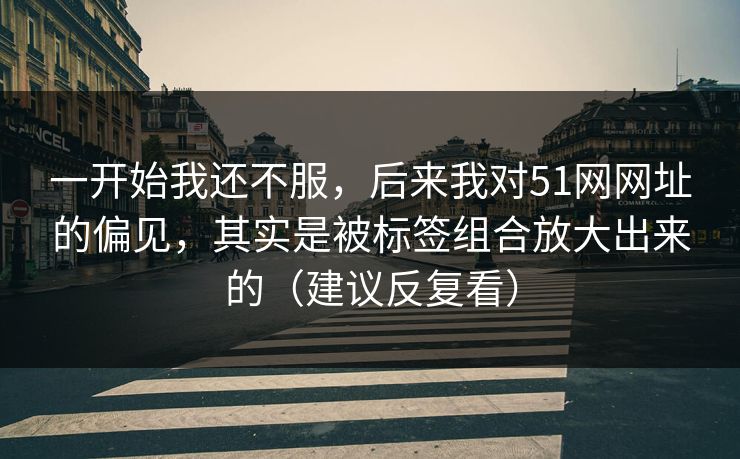 一开始我还不服，后来我对51网网址的偏见，其实是被标签组合放大出来的（建议反复看）
